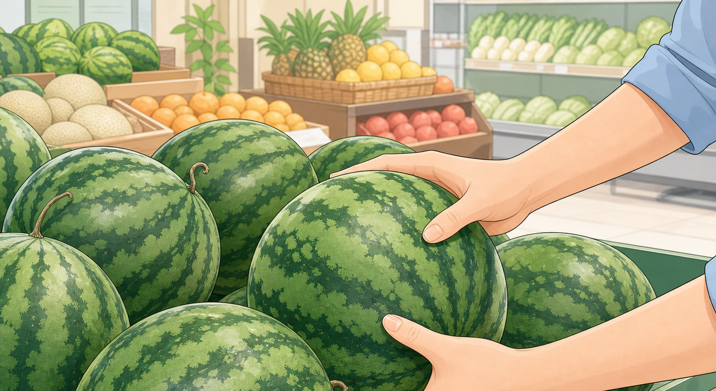 잘 익은 수박 고르는 법 — 소리·꼭지·줄무늬로 확인하는 5단계